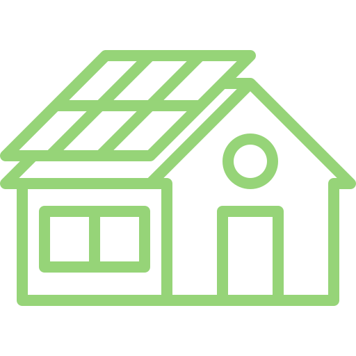 Solar Panels on Home Icon