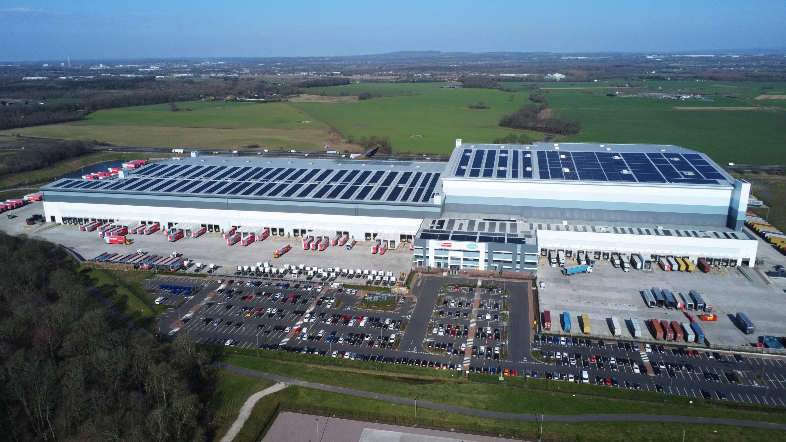 Commercial rooftop solar installation at Home Bargains in Warrington
