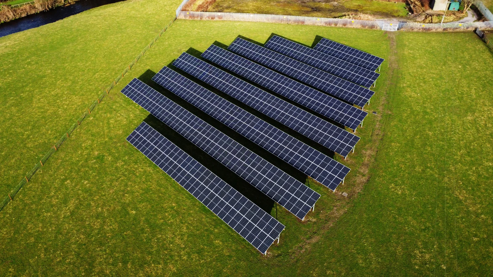 Ground-mounted solar-panel installation completed by Genfit