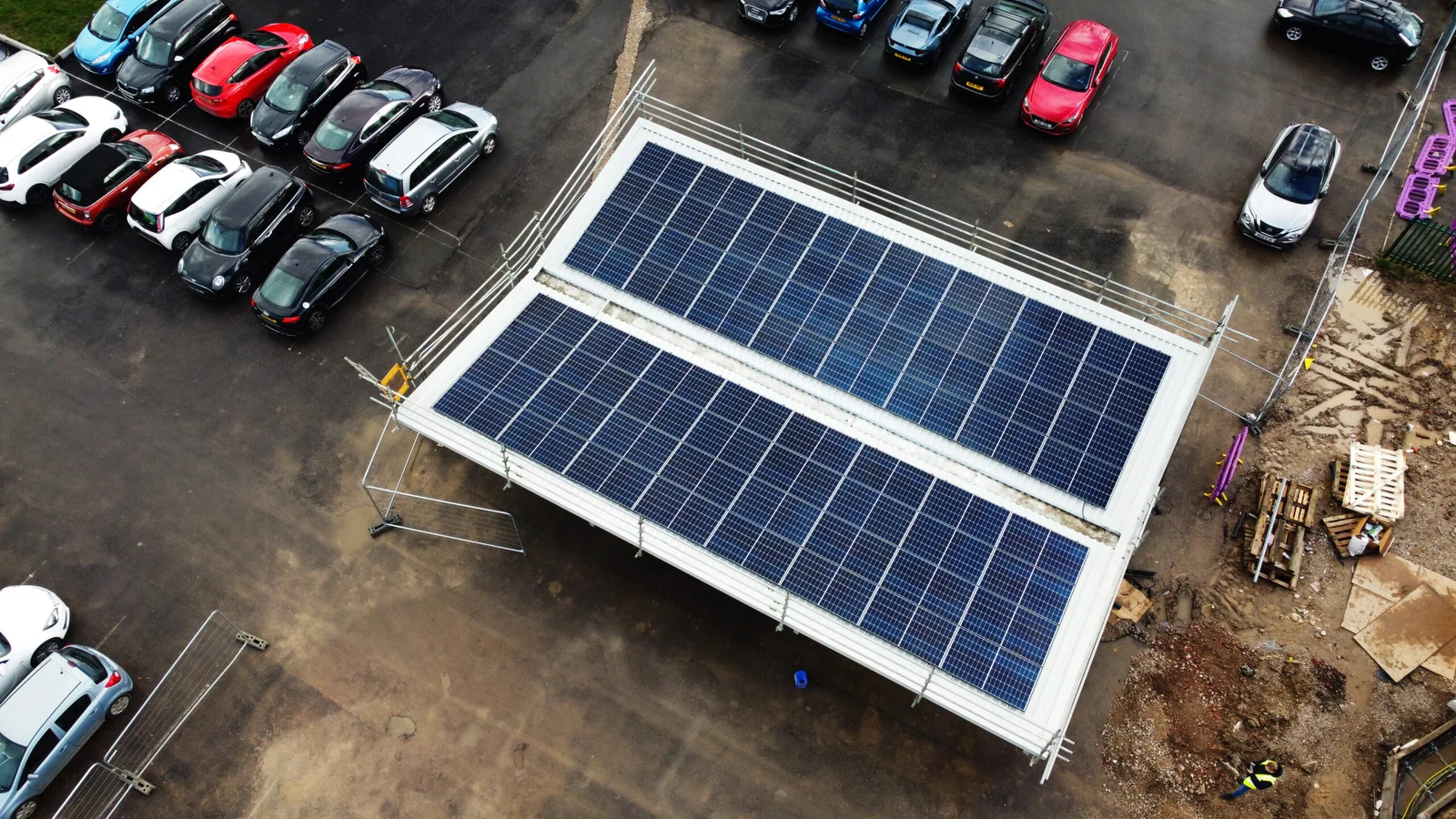 Solar carport installation